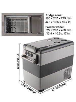 SucceBuy 20L 22L 35L 45L 55L Car Refrigerator Mini Fridge Freezer Portable Compressor Cooler DC 110-240V Ice Box for Camping