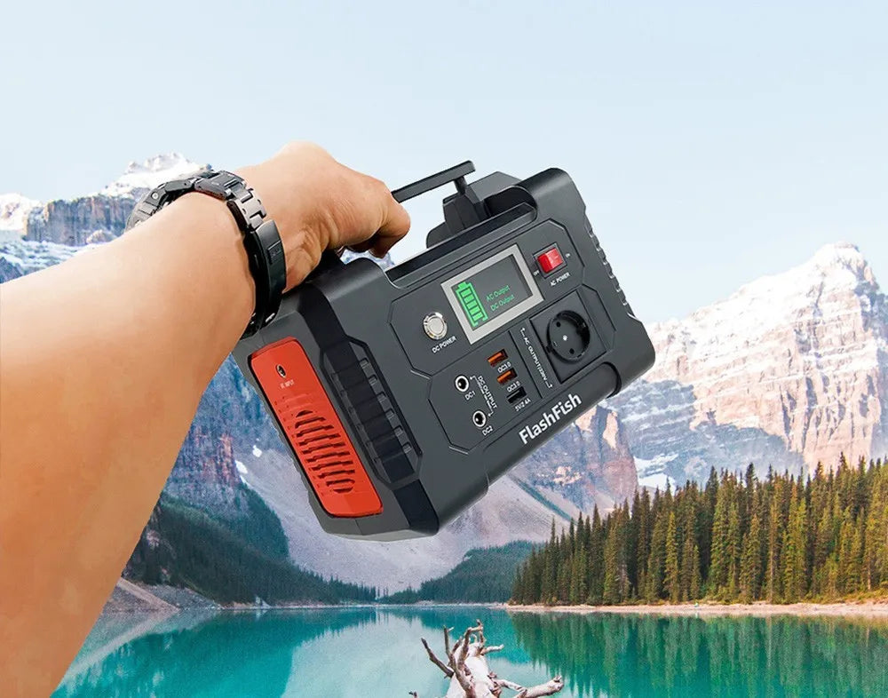 Flashfish E200 Portable Power Station 200W 151Wh LiFePO4 Battery Outdoor travel Vehicle usage Home Portable Carry Power Supply