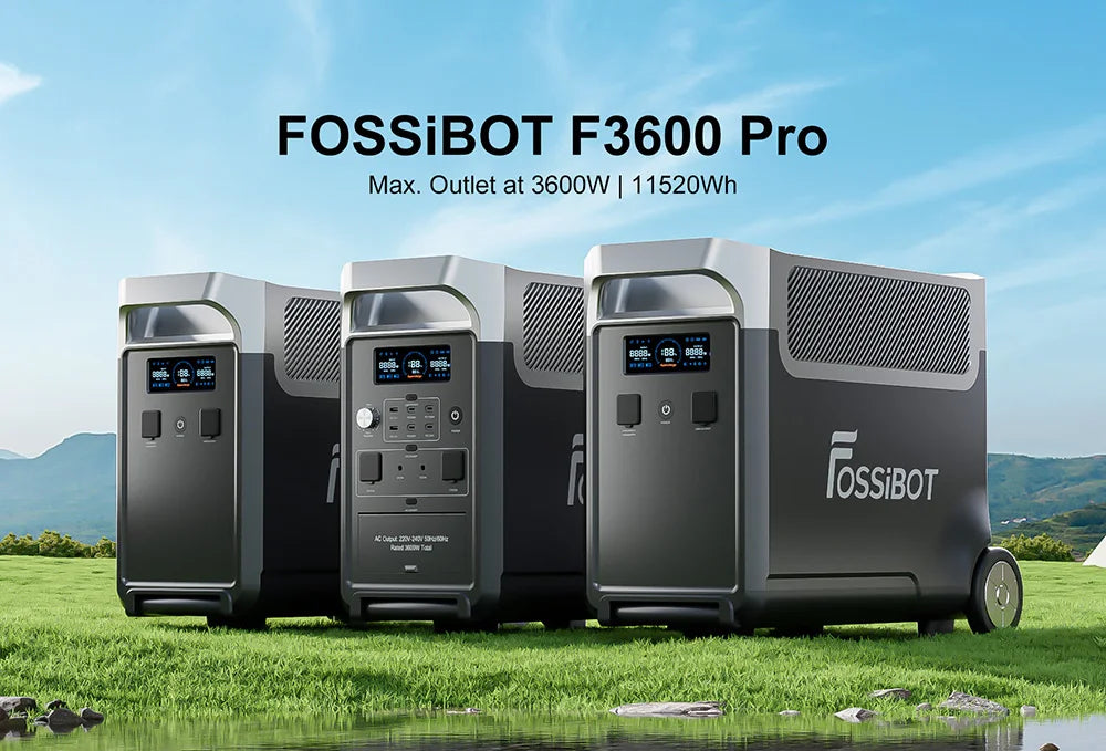 FOSSiBOT F3600 Pro 3600W Pure Sine Wave Power Station 13 Output Ports 11520Wh Expansion APP Control Energy Storage Power Station