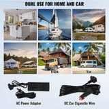 SucceBuy 30/37/45L Car Refrigerator Single Zone Portable Freezer&Built-in Light Compressor Cooler for Outdoor Camping RV