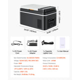 SucceBuy 15L 20L 22L Car Refrigerator Electric Cooler -4°F to 68°F Car Fridge with APP Control Cars Freezer for RVs Camping