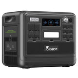 FOSSiBOT F2400 Portable Power Station, 2048Wh LiFePO4 Battery 2400W Output Solar Generator, 16 Output Ports, Intelligent Input Power Adjustment Knob, 3 Charging Methods, Bidirectional Inverter Technology