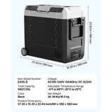 SucceBuy 35L/45L/55L Portable Foldable Handle Car Refrigerator with Wheel Compressor Freezer for Camping Picnics Car Home Traval