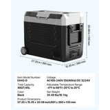 SucceBuy 35L/45L/55L Portable Foldable Handle Car Refrigerator with Wheel Compressor Freezer for Camping Picnics Car Home Traval