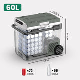 Alpicool EZGW 40L 50L 60L Car Refrigerator Portable Compressor Cooler 12/24V DC 100-240V AC Mini Fridge Freezer for Camping BBQ