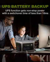ALLPOWERS Portable Power Station R600, 299Wh LiFeP04 Battery with 2x 600W (1200W Surge) AC Outlets for Outdoor Camping RV Home