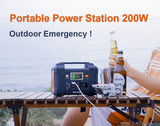 Flashfish E200 Portable Power Station 200W 151Wh LiFePO4 Battery Outdoor travel Vehicle usage Home Portable Carry Power Supply