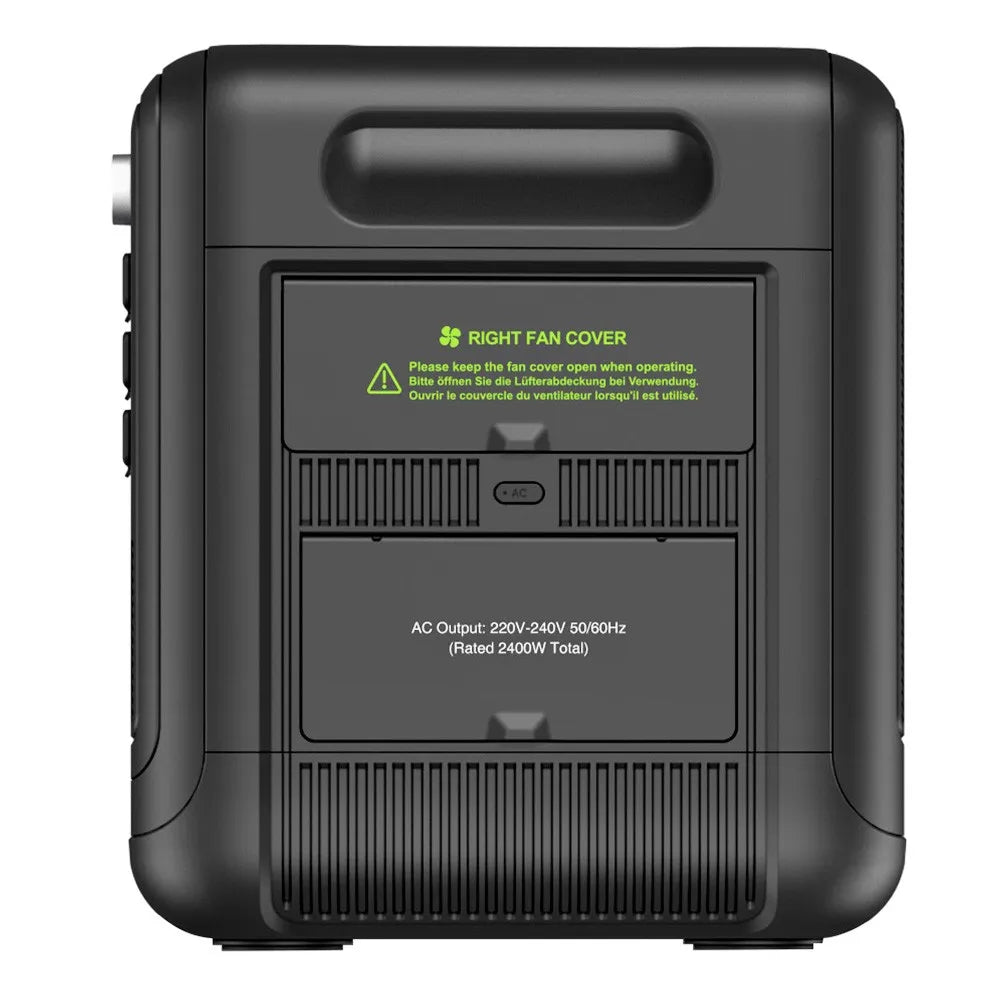 FOSSiBOT F2400 Portable Power Station, 2048Wh/640000mAh LiFePO4 Battery, 2400W(4600W Peak) Solar Generator, 3xAC RV Car USB Type-C QC3.0 PD DC5521 Pure Sine Wave Full Outlets, 1.5 Hours Fast Charging, MPPT Charge Controller B