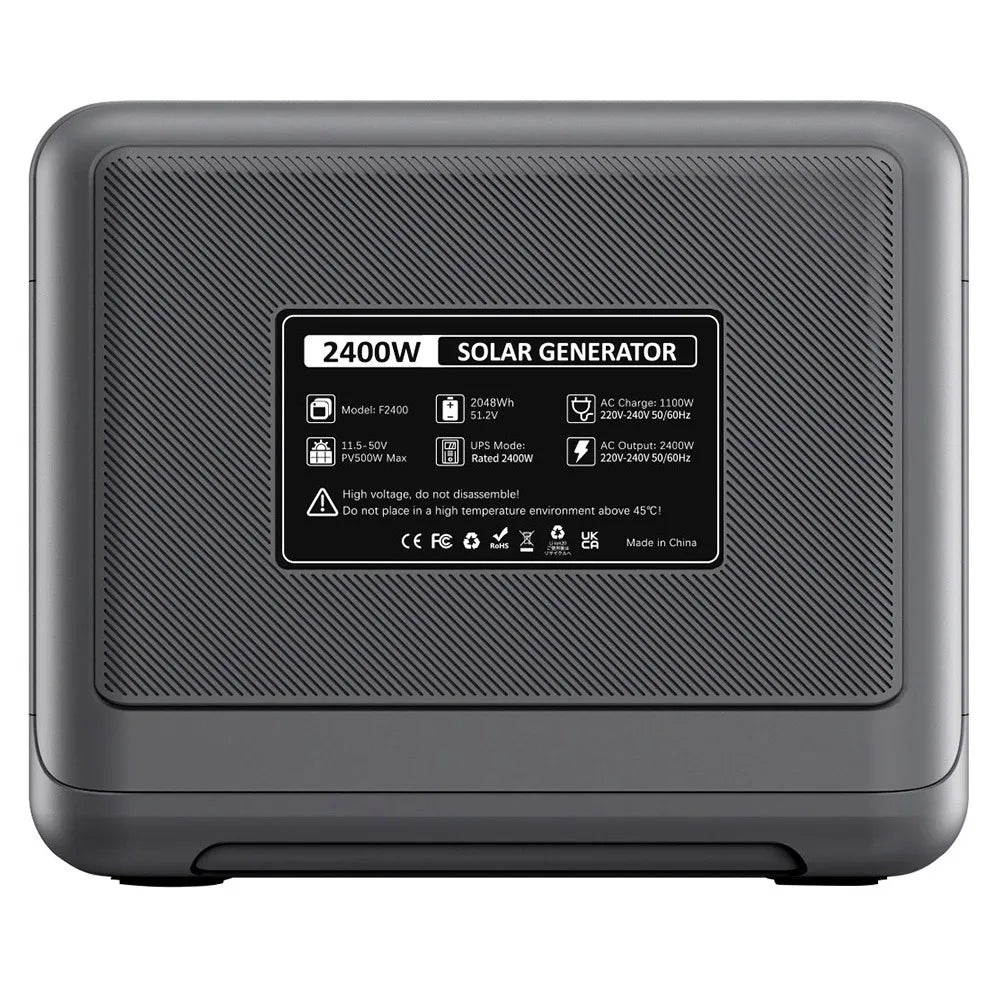 FOSSiBOT F2400 Portable Power Station, 2048Wh LiFePO4 Battery 2400W Output Solar Generator, 16 Output Ports, Bidirectional Inverter Technology, Intelligent Input Power Adjustment Knob, 3 Charging Methods