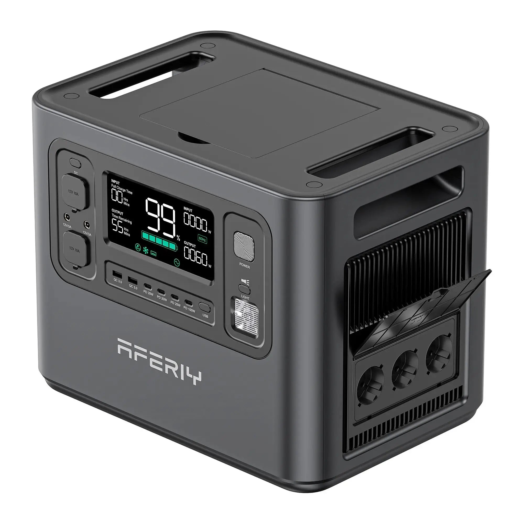 AFERIY AF-P210 Portable Power Station 2400W Solar Generator 2048Wh LiFePO4 Battery Home Backup Outdoor Camping Mobile Power
