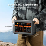 FF FlashFish E103 Portable Power Station 300W 179.2Wh LiFePO4 Battery Quick Charge 1.6H for Solar Panel AC DC Outdoor Power RV
