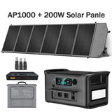 1800w Portable Power Station with 200w Solar Panel 220V Pure Sinve Wave Lifepo4 Battery UPS Function портативная электростанция