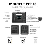 SOLARPLAY Q2501 Q2402M Portable Power Station 2160WH 2304WH LiFePO4 Battery with 2400W/2500W (4800W Peak) Solar Generator