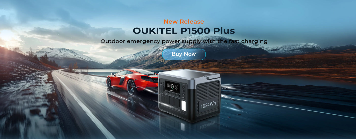 OUKITEL P1500 PLUS Portable Power Station 1800W Solar Generator 1536Wh Lifepo4 Battery Home Backup Outdoor Camping Mobile power