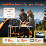 CTOLITY AP400 500W Portable Power Station 2048Wh LiFePo4 Battery 400W Solar Panel AP1000 1800W AC Charging Station Power Bank