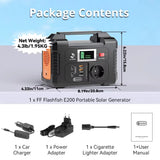 Flashfish E200 Portable Power Station 200W 151Wh LiFePO4 Battery Outdoor travel Vehicle usage Home Portable Carry Power Supply