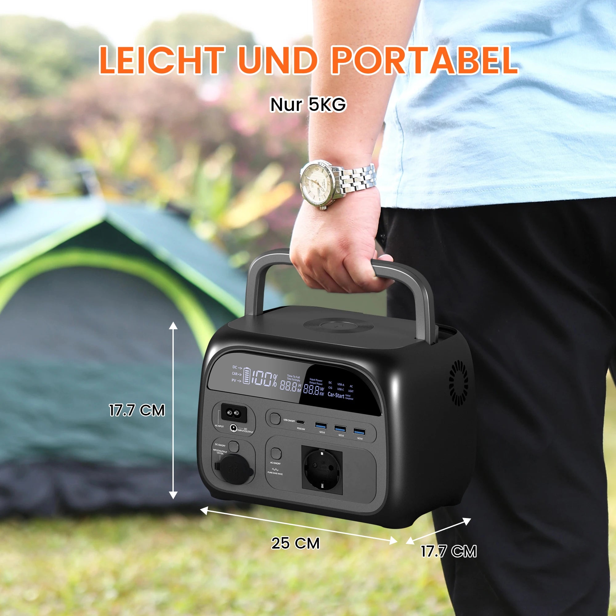 CTOLITY AP400 500W Portable Power Station 2048Wh LiFePo4 Battery 400W Solar Panel AP1000 1800W AC Charging Station Power Bank