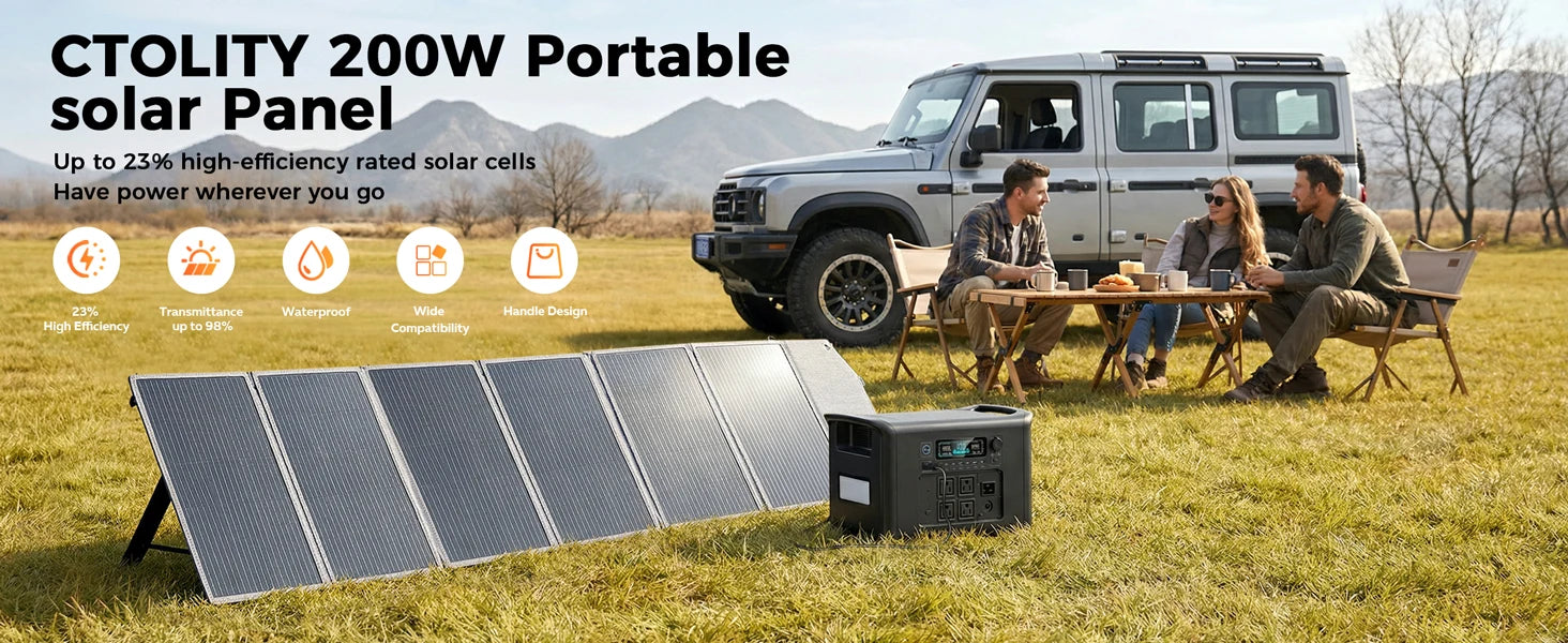 1800w Portable Power Station with 200w Solar Panel 220V Pure Sinve Wave Lifepo4 Battery UPS Function портативная электростанция