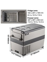 VEVOR 35L/45L/55L Car Fridge Freezer, Portable Compressor Cooler for Vehicles, Travel, Outdoor & Home Use