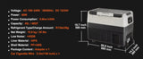 SucceBuy 35L/45L/55L Portable Foldable Handle Car Refrigerator with Wheel Compressor Freezer for Camping Picnics Car Home Traval