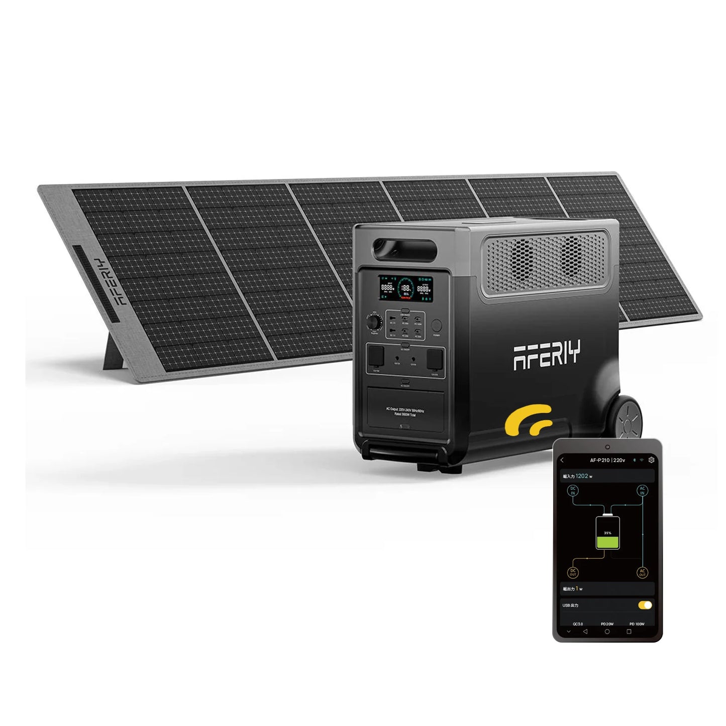 AFERIY P310 Portable Power Station 3600W Solar Generator 3840Wh LiFePO4 Battery Home Backup Outdoor Camping Mobile Power