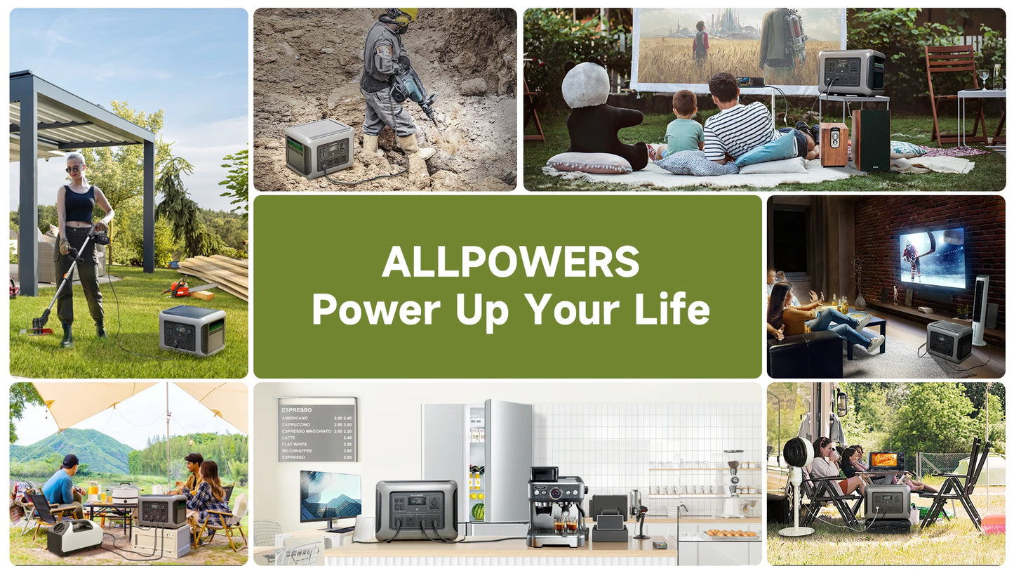 ALLPOWERS R2500 Portable Power Station 1920Wh LiFePO4 Battery 2500W Emergency Household Outdoor Power Supply for RV Travel