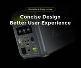 FOSSiBOT F1200 Portable Power Station, 1024Wh Capacity, 1200W Rated Power, 3 LED Light Modes, 7 Output Ports, BMS Protection, 5 Gears Input Regulator, EV-Grade LiFePO4 Battery, 4000+ Cycle Times