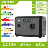OUKITEL P800E Portable Power Station 800W Solar Generator 512Wh Lifepo4 Battery Home Backup Outdoor Camping Mobile power
