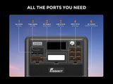 FOSSiBOT F2400 Pure Sine Wave Portable Power Station 2048Wh 2400W Output Generator 16 Output Ports Solar Portable Folding trolls