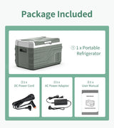 Alpicool NL 25L 35L 45L Car Refrigerator 12V Compressor Fridge Freezer 12/24V DC 100-240V AC Portable Cooler for Camping Travel