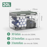 Alpicool NLS 20L 30L 40L Car Refrigerator Mini Fridge Freezer 12V Portable Compressor Cooler 12/24V DC 100-240V AC for Camping
