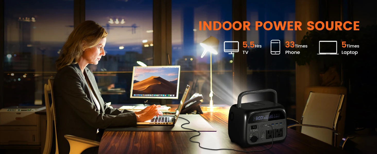 CTOLITY AP400 500W Portable Power Station 2048Wh LiFePo4 Battery 400W Solar Panel AP1000 1800W AC Charging Station Power Bank