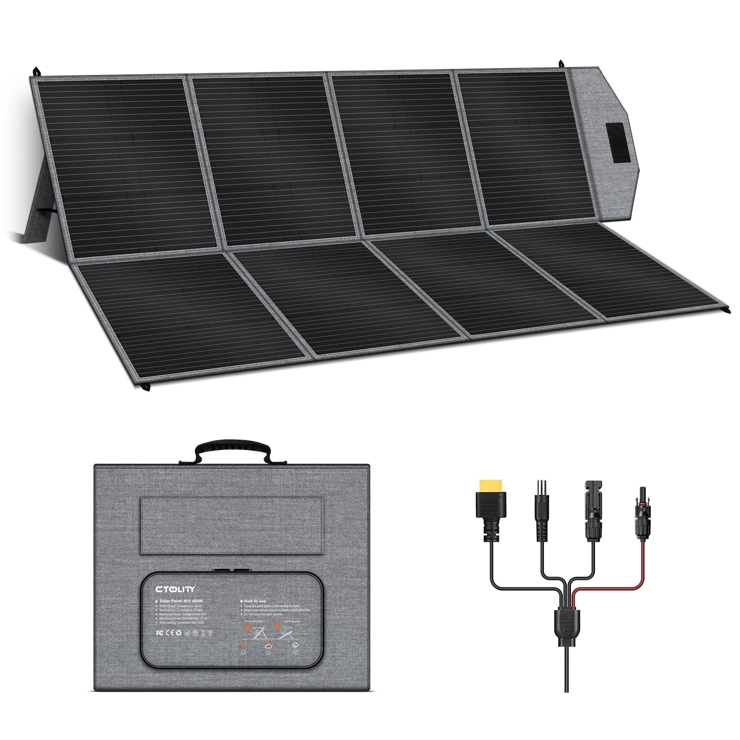 CTOLITY AP400 500W Portable Power Station 2048Wh LiFePo4 Battery 400W Solar Panel AP1000 1800W AC Charging Station Power Bank