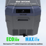 SucceBuy 30/37/45L Car Refrigerator Single Zone Portable Freezer&Built-in Light Compressor Cooler for Outdoor Camping RV