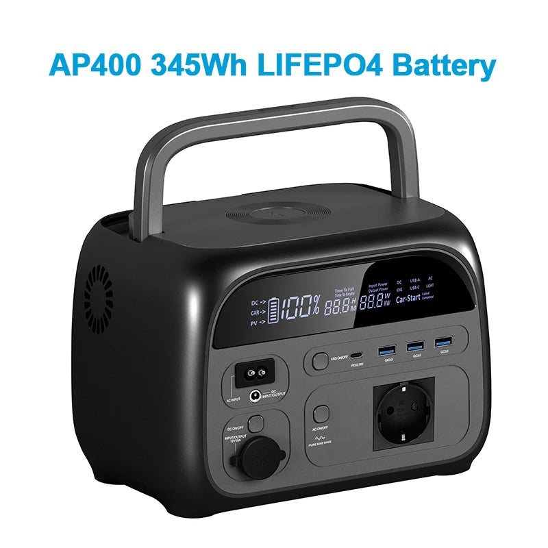 CTOLITY AP400 500W Portable Power Station 2048Wh LiFePo4 Battery 400W Solar Panel AP1000 1800W AC Charging Station Power Bank