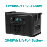 CTOLITY AP400 500W Portable Power Station 2048Wh LiFePo4 Battery 400W Solar Panel AP1000 1800W AC Charging Station Power Bank