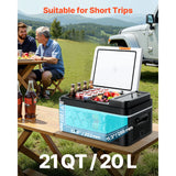 SucceBuy 20 L Portable Refrigerator Car Refrigerator Electric Compressor Cooler with APP Control Cars Freezer for Camping RVs