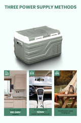 Alpicool NLS 20L 30L 40L Car Refrigerator Mini Fridge Freezer 12V Portable Compressor Cooler 12/24V DC 100-240V AC for Camping