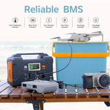 Flashfish E200 Portable Power Station 200W 151Wh LiFePO4 Battery Outdoor travel Vehicle usage Home Portable Carry Power Supply