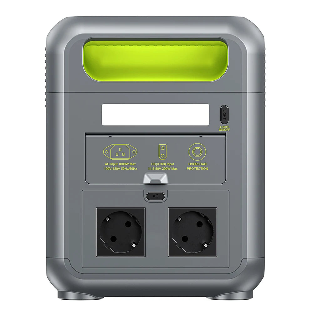 FOSSiBOT F1200 Portable Power Station, 1024Wh Capacity, 1200W Rated Power, 3 LED Light Modes, 7 Output Ports, BMS Protection, 5 Gears Input Regulator, EV-Grade LiFePO4 Battery, 4000+ Cycle Times