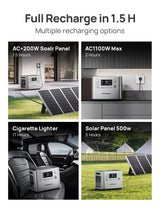 AFERIY AF-P210 Portable Power Station 2400W Solar Generator 2048Wh LiFePO4 Battery Home Backup Outdoor Camping Mobile Power