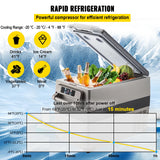 VEVOR  35L 45L 55L Car Refrigerator Mini Fridge Freezer Portable Compressor Cooler 12/24V DC 110-240V Ice Box for Camping
