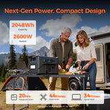CTOLITY AP400 500W Portable Power Station 2048Wh LiFePo4 Battery 400W Solar Panel AP1000 1800W AC Charging Station Power Bank