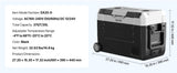 SucceBuy 35L/45L/55L Portable Foldable Handle Car Refrigerator with Wheel Compressor Freezer for Camping Picnics Car Home Traval