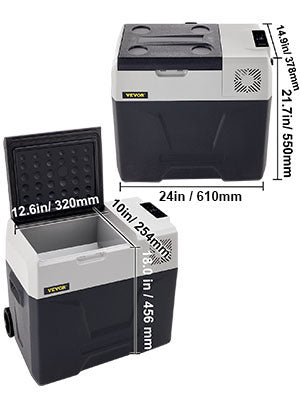 SucceBuy 30L 40L 50L Mini Car Refrigerator Small Fridge Freezer Portable Compressor Cooler 220V for Driving Camping Picnic