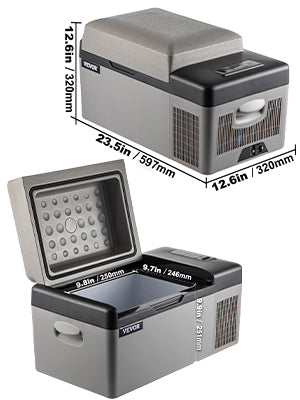 VEVOR 15L/20L Car Freezer Fridge, Portable Compressor Cooler with App Control for Camping, Travel, Outdoor & Home
