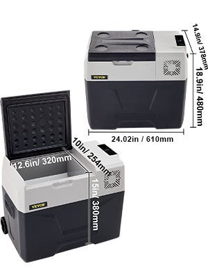 SucceBuy 30L 40L 50L Mini Car Refrigerator Small Fridge Freezer Portable Compressor Cooler 220V for Driving Camping Picnic