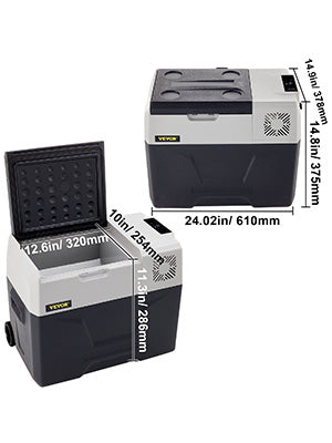 SucceBuy 30L 40L 50L Mini Car Refrigerator Small Fridge Freezer Portable Compressor Cooler 220V for Driving Camping Picnic