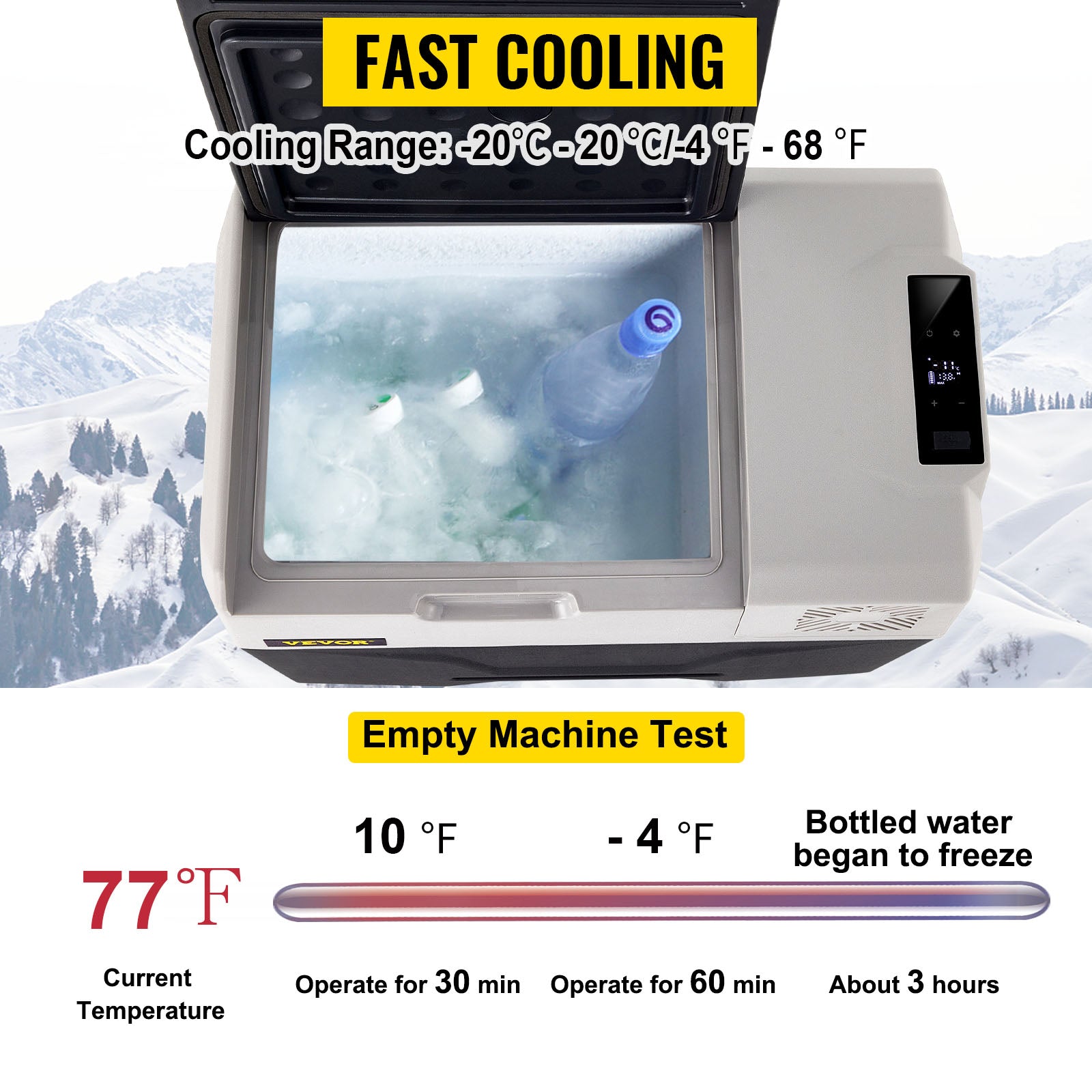 SucceBuy 30L 40L 50L Mini Car Refrigerator Small Fridge Freezer Portable Compressor Cooler 220V for Driving Camping Picnic
