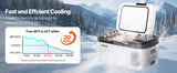 SucceBuy 15L 20L 22L Car Refrigerator Electric Cooler -4°F to 68°F Car Fridge with APP Control Cars Freezer for RVs Camping